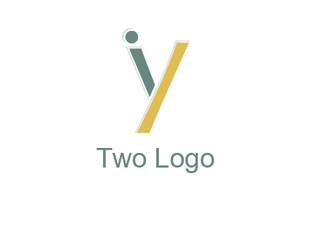 letter I forming letter Y
