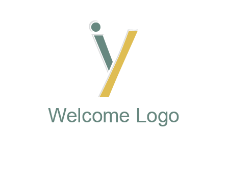 letter I forming letter Y
