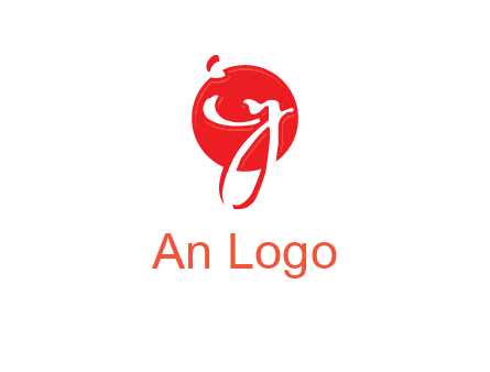 Letters i and y inside the circle logo