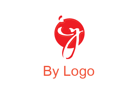 Letters i and y inside the circle logo