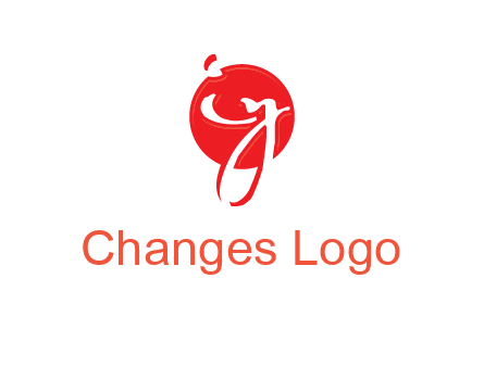 Letters i and y inside the circle logo