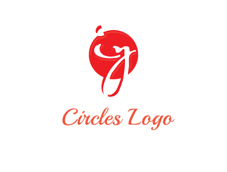 Letters i and y inside the circle logo