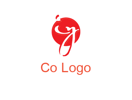 Letters i and y inside the circle logo
