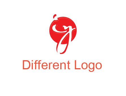 Letters i and y inside the circle logo