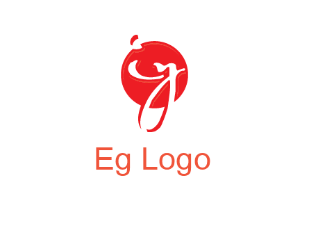 Letters i and y inside the circle logo
