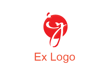 Letters i and y inside the circle logo
