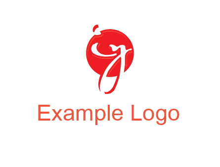 Letters i and y inside the circle logo