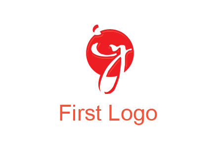 Letters i and y inside the circle logo