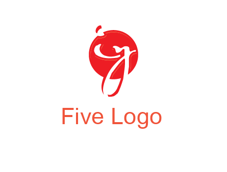 Letters i and y inside the circle logo