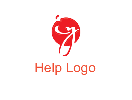 Letters i and y inside the circle logo