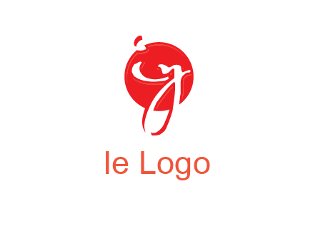 Letters i and y inside the circle logo