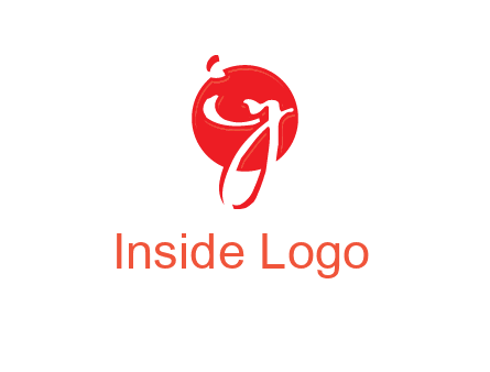 Letters i and y inside the circle logo