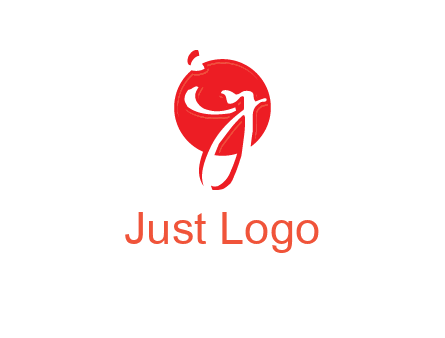 Letters i and y inside the circle logo