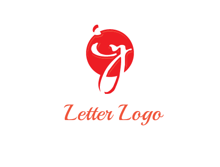 Letters i and y inside the circle logo