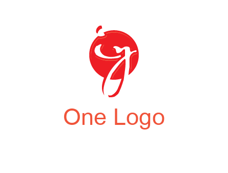 Letters i and y inside the circle logo