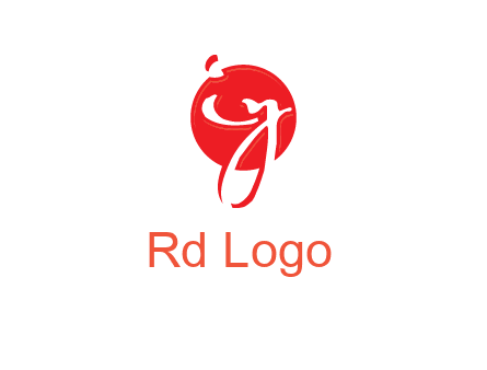 Letters i and y inside the circle logo