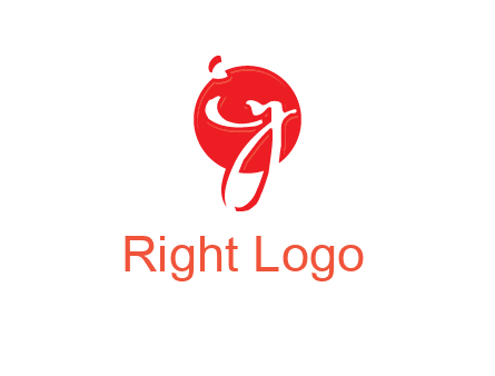 Letters i and y inside the circle logo
