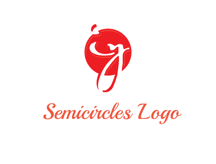 Letters i and y inside the circle logo