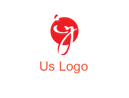 Letters i and y inside the circle logo