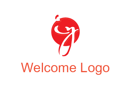 Letters i and y inside the circle logo