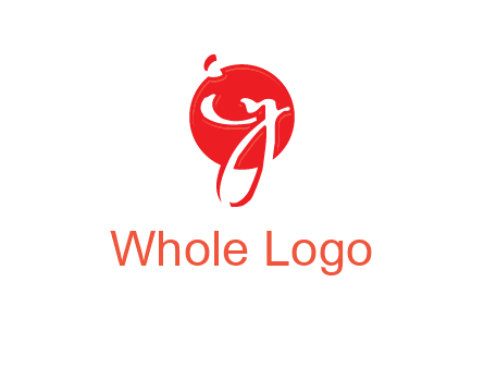 Letters i and y inside the circle logo