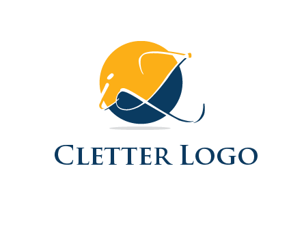 Letters i and z inside the circle logo