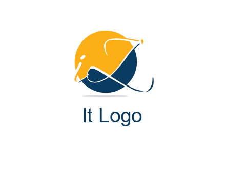 Letters i and z inside the circle logo