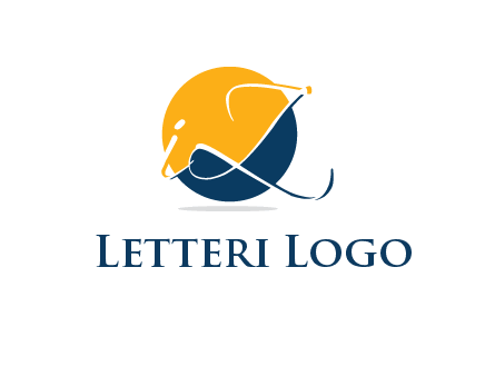 Letters i and z inside the circle logo