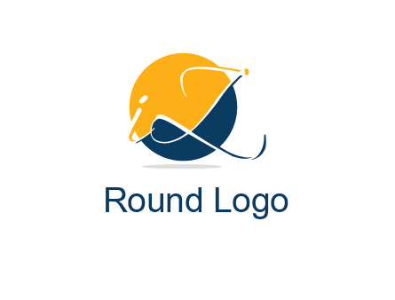 Letters i and z inside the circle logo