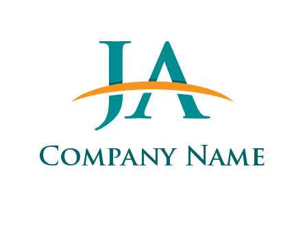 Letters JA with swoosh logo