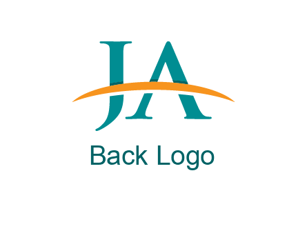 Letters JA with swoosh logo