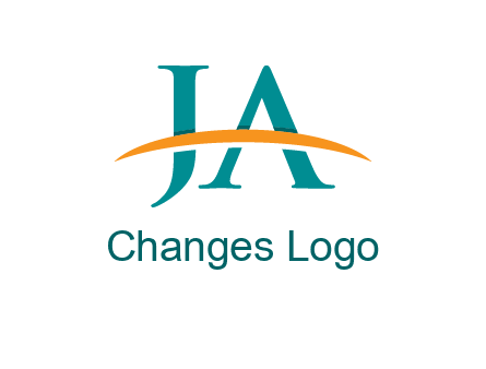 Letters JA with swoosh logo