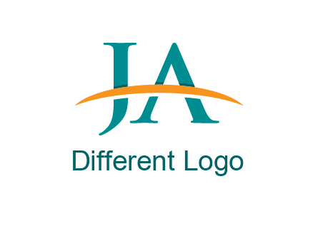 Letters JA with swoosh logo