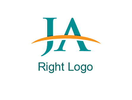 Letters JA with swoosh logo
