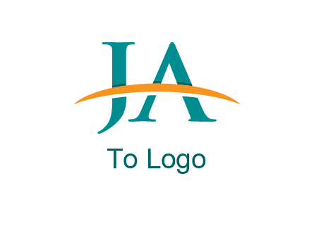 Letters JA with swoosh logo