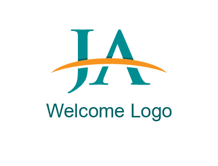 Letters JA with swoosh logo