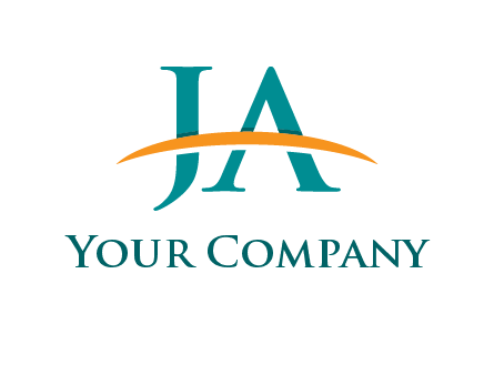 Letters JA with swoosh logo