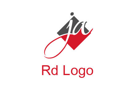 Letters J and A inside rhombus logo
