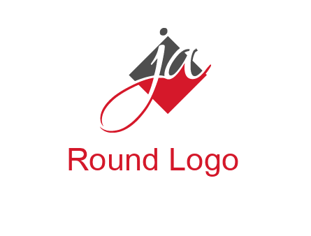 Letters J and A inside rhombus logo