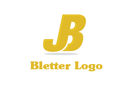 letter B forming letter J