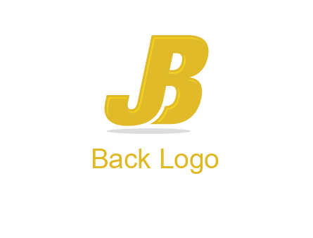 letter B forming letter J