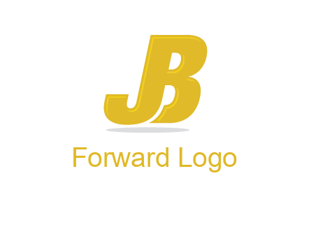letter B forming letter J