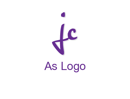 abstract calligraphy letter JC