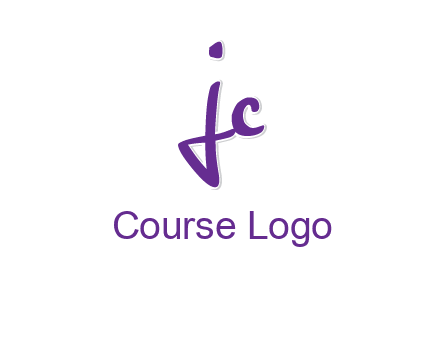 abstract calligraphy letter JC