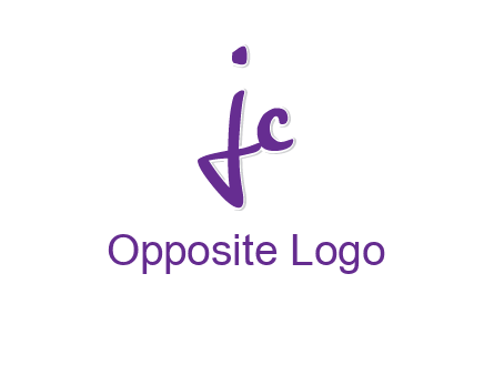 abstract calligraphy letter JC