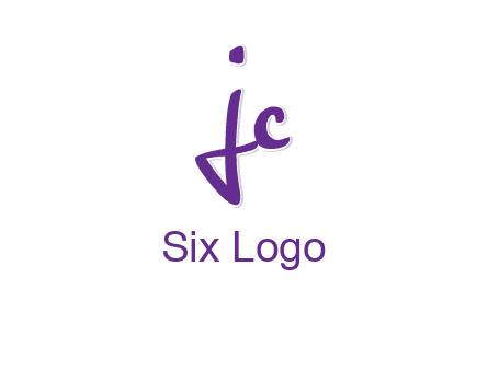 abstract calligraphy letter JC