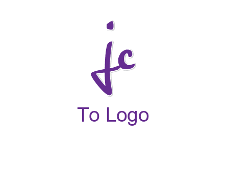 abstract calligraphy letter JC