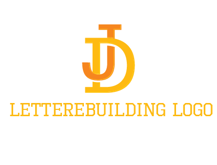 letter JD intertwining with eachother