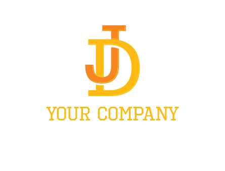 letter JD intertwining with eachother