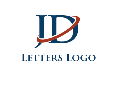 swoosh around letters JD logo
